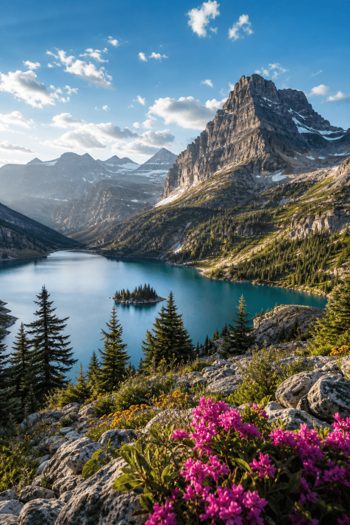 Montana debt collection agency serving clients near the vivid blue alpine lake and rocky mountain peaks of Glacier National Park