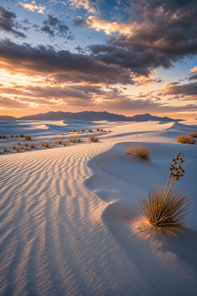 New Mexico debt collection agency services for businesses are represented by White Sands National Park at sunset